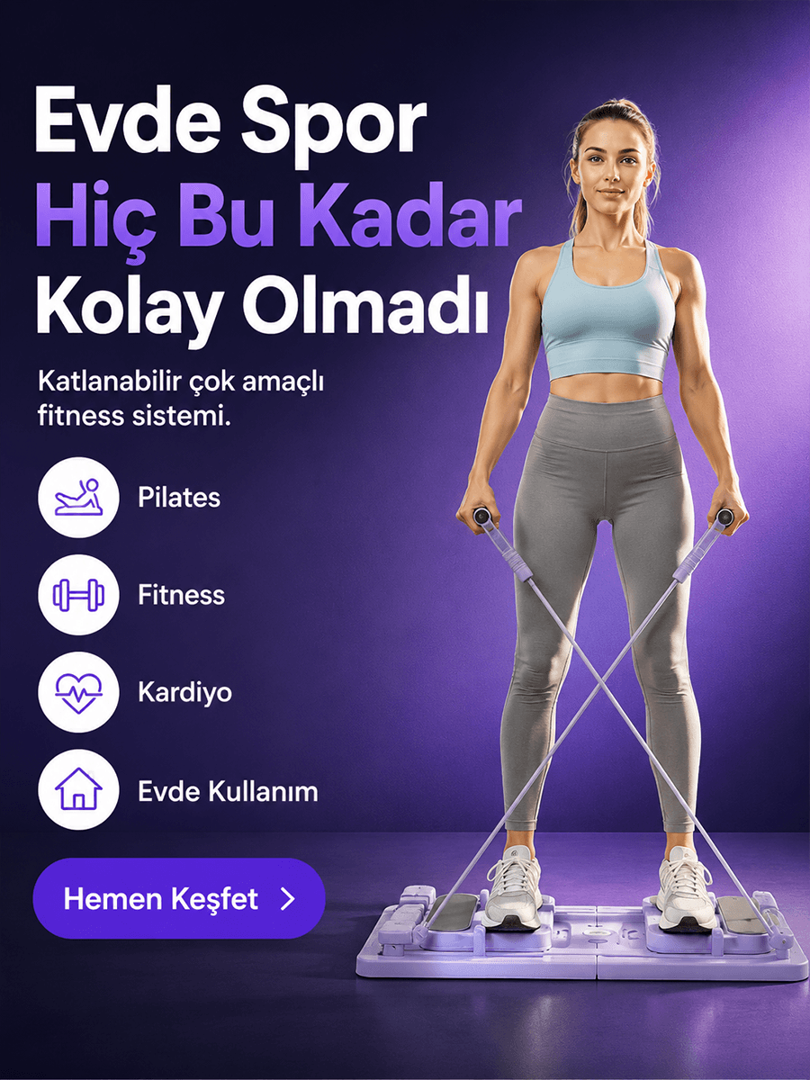 Olinman OliFit Katlanabilir Pilates ve Fitness Seti | Evde Spor Sistemi
