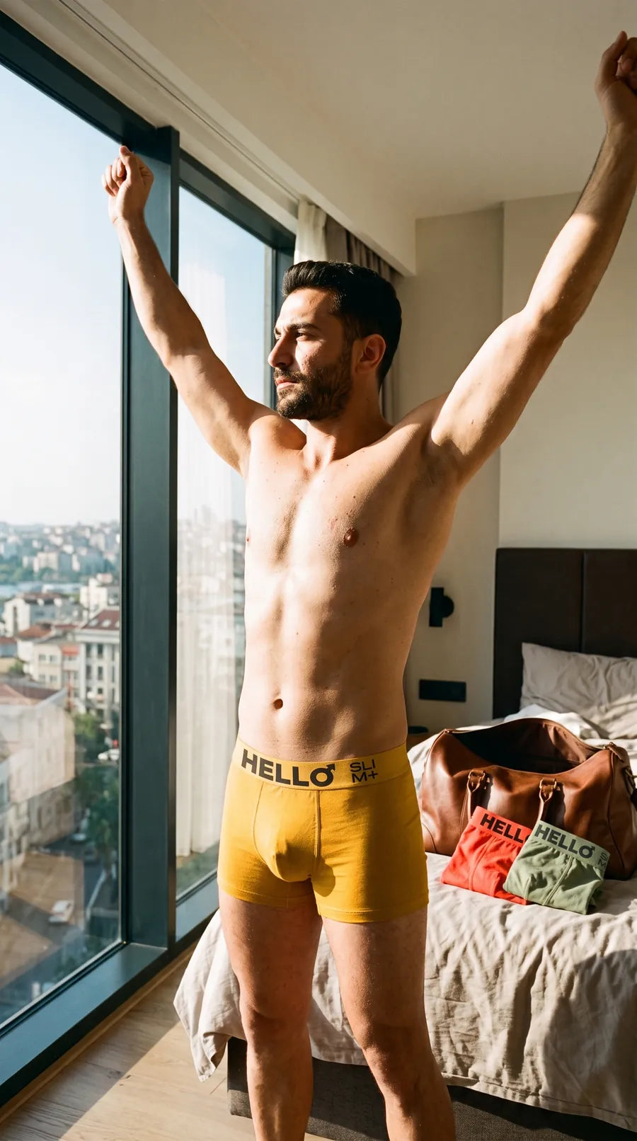 Hello Slim pamuklu erkek boxer